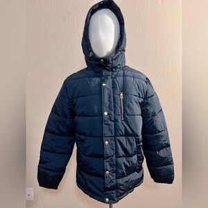 H&M Mens Puffer Jacket Navy Blue Size Medium